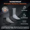 Incrediwear Circulation Socks  Womens and Mens Crew Socks (Grey, Large) view 2