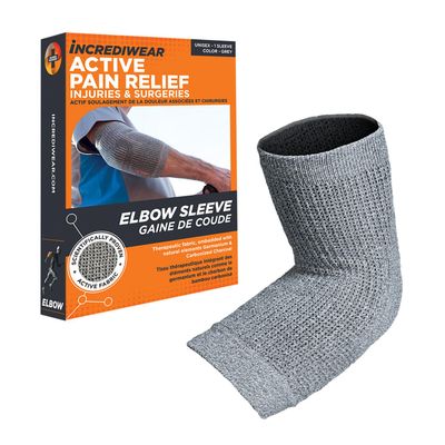 Incrediwear Elbow Sleeve Elbow Brace for Elbow Support, Joint Pain Relief, Inflammation Relief, and Circulation, Tendonitis, Golf and Tennis Elbow Brace for Women and Men (Grey, Small/Medium)