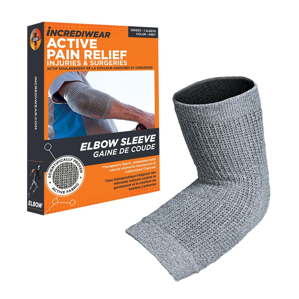 Incrediwear Elbow Sleeve  Elbow Brace for Elbow Support, Joint Pain Relief, Inflammation Relief, and Circulation, Tendonitis, Golf and Tennis Elbow Brace for Women and Men (Grey, Small/Medium)
