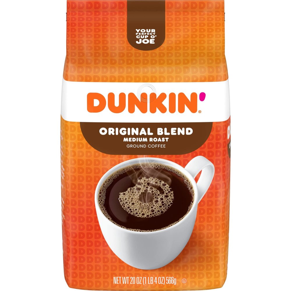 Dunkin Donut Original Blend Ground Coffee, 20 Oz Bag