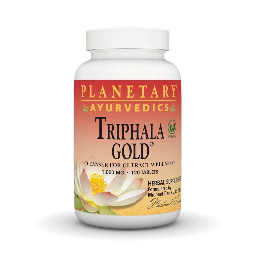 Planetary Herbals Triphala Gold 1000mg Extra Strength Ayurvedic - 120 Tablets