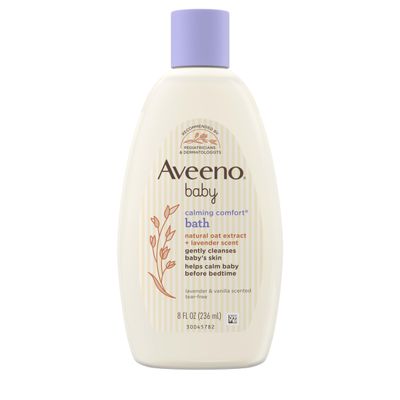 Aveeno Baby Calming Comfort Bath & Body Wash with Relaxing Lavender & Vanilla Scents & Natural Oat Extract, Tear-Free Formula, Paraben-, Phthalate- & Soap-Free, 8 fl. oz