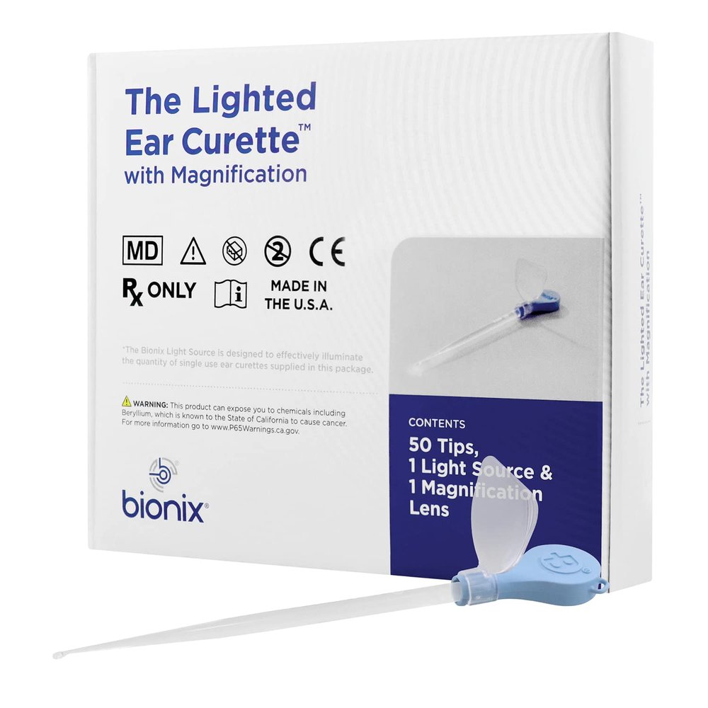 Bionix - Lighted MicroLoop Ear Curette Tool, Earwax Removal Tool, Helps Remove Wax Buildup, for Safe Earwax Removal, Convenient & Easy-to-Use, Ideal for Healthcare Providers, Single-Use (52 Count)