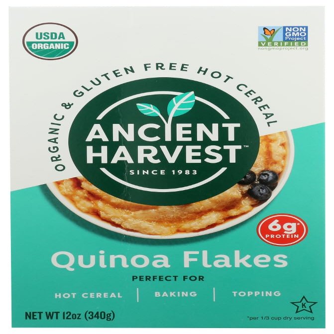 Ancient Harvest Quinoa Flakes Organic Gluten Free 12 Oz (Pack of 3)