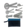 AnthroFlex Goniometer Set of 6 with Bag : 12", 8", 6", 180, Finger, Spinal - To Measure Range of Motion of Joints For Physical Therapy and Occupational Therapy - CM and Inches, Made of Durable Plastic view 1