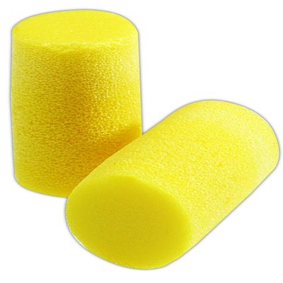 310-1101 Classic Plus Disposable Foam Uncorded Earplugs, Large, Bright Yellow