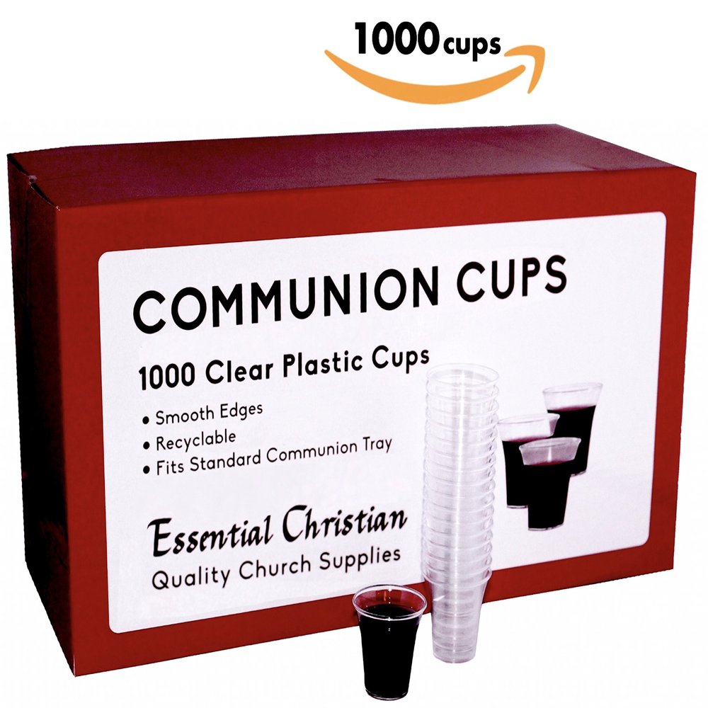 Communion Cups Recyclable Plastic - Box of 1000 - Fits All Standard Communion Trays - Surpasses FDA Quality Standard
