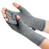 IMAK Brownmed Compression Arthritis Gloves - Fingerless Compression Gloves - Supports Circulation - Grey - Large view 1