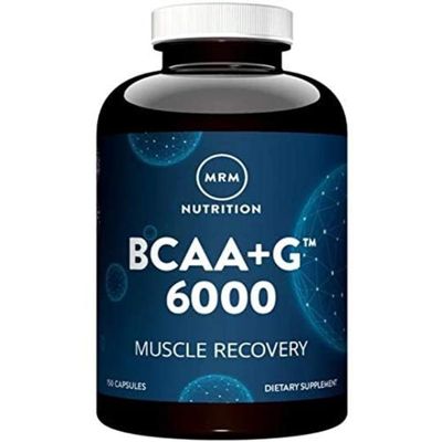 MRM Nutrition BCAA+ 6000mg | Muscle Recovery | 6g Branch Chain Amino Acids per Capsule | with L-Glutamine | Premium Formula | Gluten-Free | 25 Servings