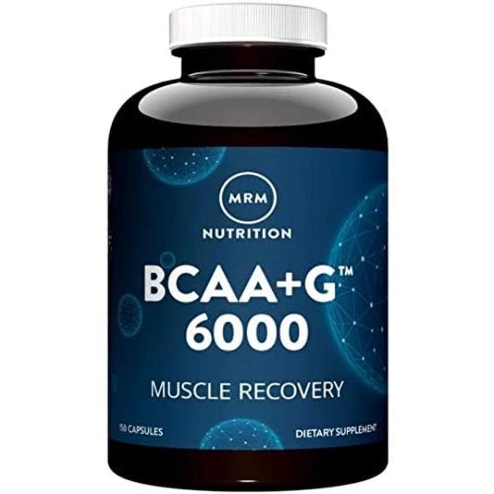 MRM Nutrition BCAA+ 6000mg | Muscle Recovery | 6g Branch Chain Amino Acids per Capsule | with L-Glutamine | Premium Formula | Gluten-Free | 25 Servings