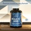 MRM Nutrition BCAA+ 6000mg | Muscle Recovery | 6g Branch Chain Amino Acids per Capsule | with L-Glutamine | Premium Formula | Gluten-Free | 25 Servings view 4
