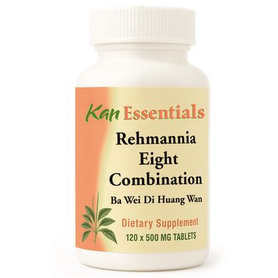 Kan Herb Company Rehmannia Eight Combination  Traditional Chinese Herbal Blend for Dogs & Cats to Support Kidney Health, Vitality, & Hormonal Balance, Herbal Supplement Tablets for Pets, 120 Tablets