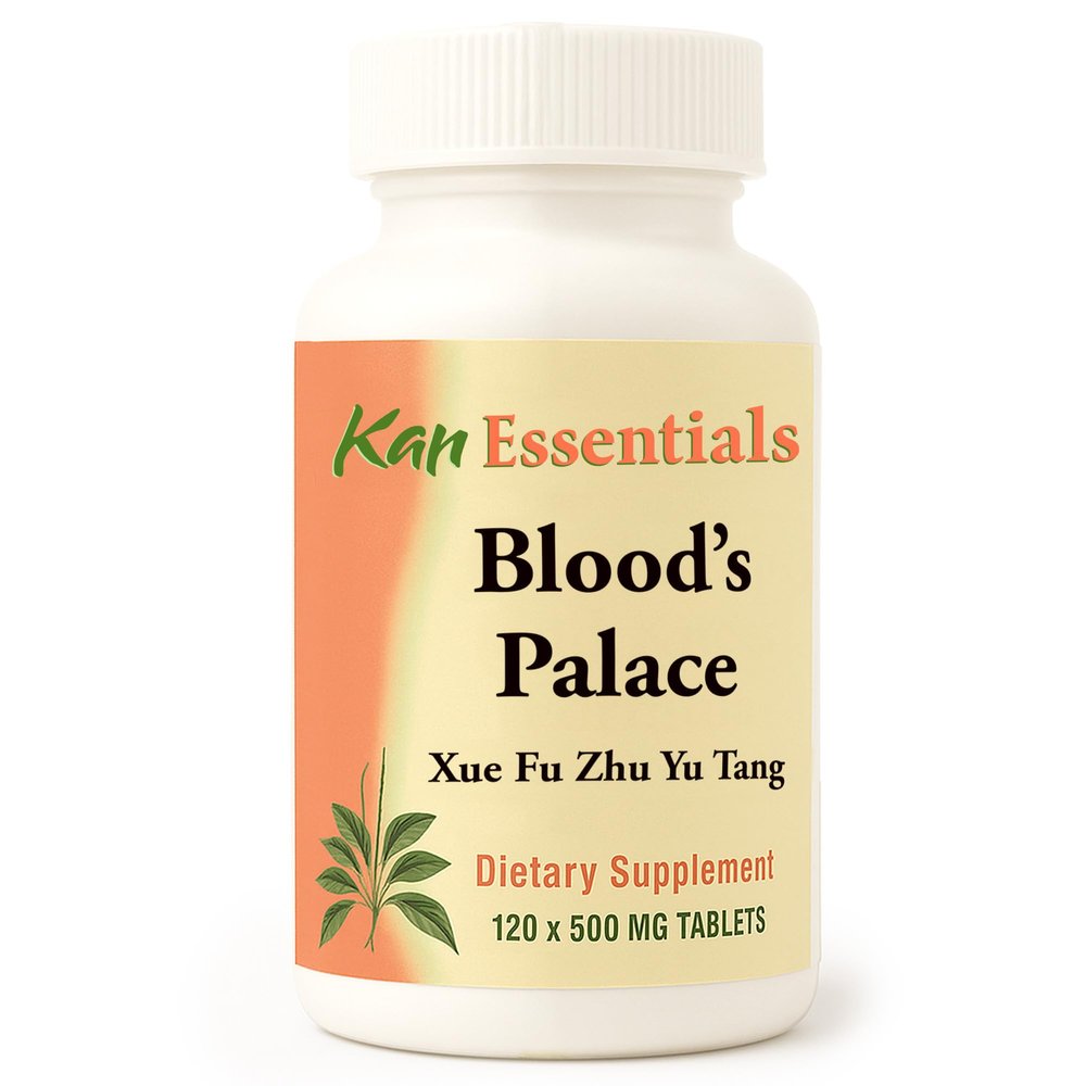 Kan Herb Company Bloods Palace  Traditional Chinese Herbal Blend to Support Circulation, Liver Qi, Emotional Balance, and Overall Wellness, Herbal Supplement Tablets for Pets, 120 Tablets
