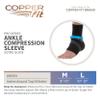 Copper Fit Pro Series Performance Compression Ankle Sleeve, Large view 3