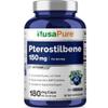 NusaPure Pterostilbene 150mg 180 Veggie Caps (Non-GMO, Vegan) view 1