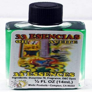 12 PIECES BRYBRADAN 33 ESSENCES SPIRITUAL OIL 33 ESENCIAS ACEITE ESPIRITUAL -1/2 FL OZ 14.7ML