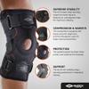 Shock Doctor Knee Brace, Compression Knee Brace for Men & Women, Hinged Knee Brace with Side Stabilizers, Maximum Support, Adjustable Dual Hinges, Knee Braces and Knee Support view 3