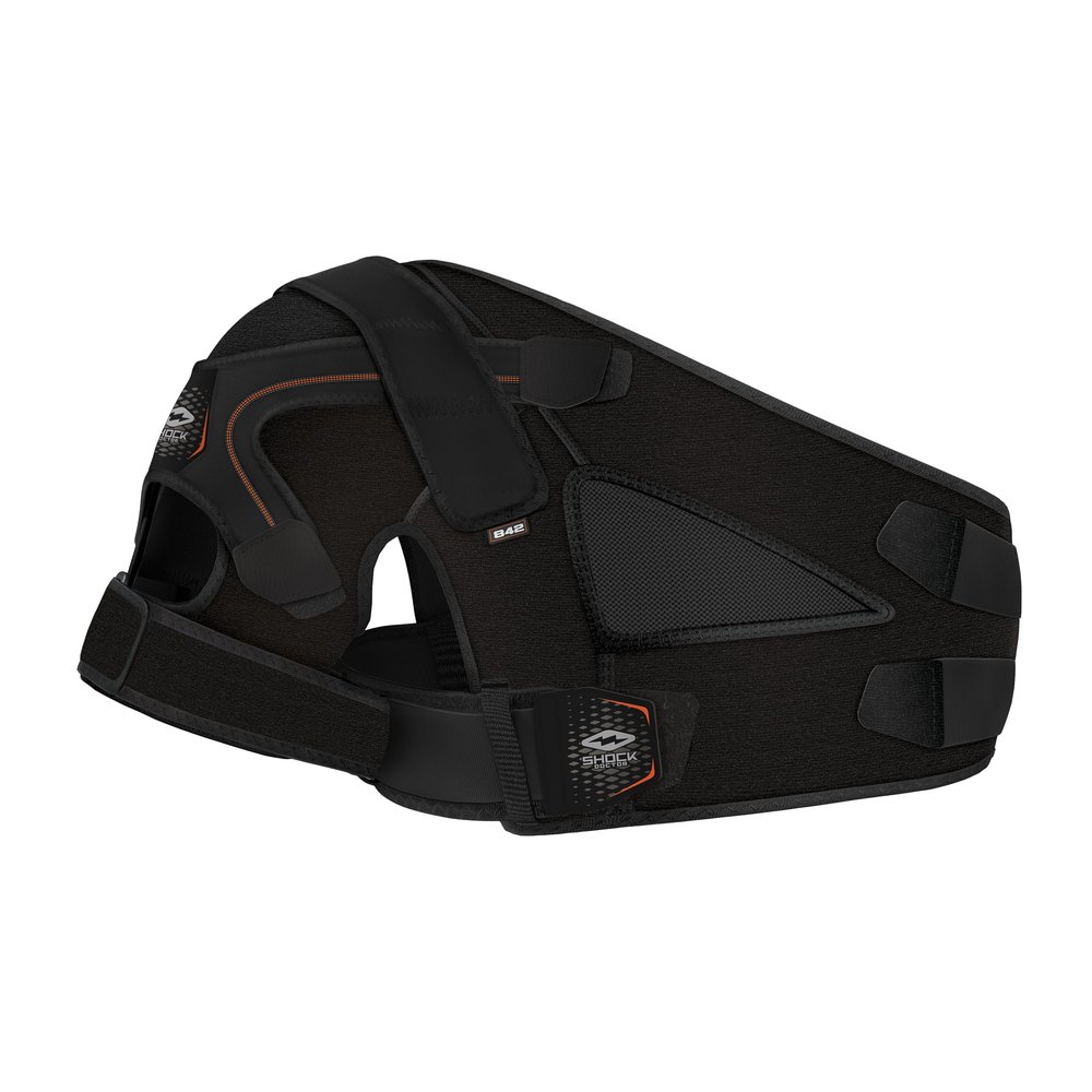 Shock Doctor Shoulder Support Brace for Men, Prevents & Promotes Healing from AC Sprains, Rotator Cuff Injuries & Moderate Separations- Single