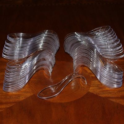 Asian Spoon - Plastic Horderve or Dessert spoon - Package of 50