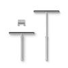 Shower Squeegee with Long Handle and Adhesive Hook. for Glass Doors, Tile Walls, Mirrors and Windows. Telescoping Squeegee for Cleaning. Bathroom Stainless Steel Squeegee, 10inch Wide, Chrome  1pk view 1
