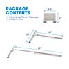 Shower Squeegee with Long Handle and Adhesive Hook. for Glass Doors, Tile Walls, Mirrors and Windows. Telescoping Squeegee for Cleaning. Bathroom Stainless Steel Squeegee, 10inch Wide, Chrome  1pk view 2