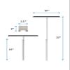 Shower Squeegee with Long Handle and Adhesive Hook. for Glass Doors, Tile Walls, Mirrors and Windows. Telescoping Squeegee for Cleaning. Bathroom Stainless Steel Squeegee, 10inch Wide, Chrome  1pk view 3