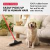 Pet Hair Remover Rubber Broom - Carpet Rake for Pet Hair Removal on Hardwood Floor, Carpet & Tile - Picks Up More Dust & Debris - Slanted Side Bristles for Corners - Rinse to Clean view 2