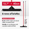 Pet Hair Remover Rubber Broom - Carpet Rake for Pet Hair Removal on Hardwood Floor, Carpet & Tile - Picks Up More Dust & Debris - Slanted Side Bristles for Corners - Rinse to Clean view 4