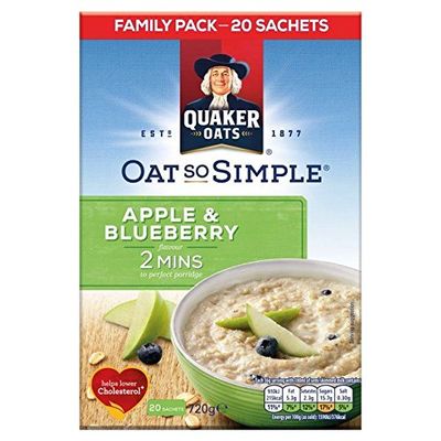 Quaker Oat So Simple Family Pack Apple & Blueberry - 20 x 36g (1.59lbs)