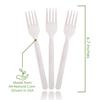 100% Compostable Forks - 140 Large Disposable Utensils (7 in.) Eco Friendly Durable and Heat Resistant Alternative to Plastic Forks with Convenient Tray by Ecovita view 3