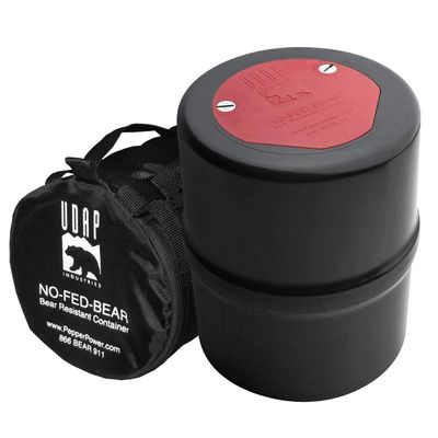 NO-FED-BEAR UDAP Bear Resistant Canister, Hiking Camping Backpacking Hunting Food Storage Container with Carrying Case, 2 Gallons, BRCWC