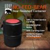 NO-FED-BEAR UDAP Bear Resistant Canister, Hiking Camping Backpacking Hunting Food Storage Container with Carrying Case, 2 Gallons, BRCWC view 2
