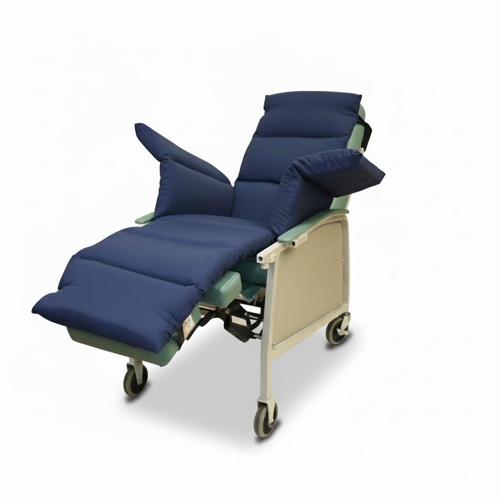 NYOrtho Geri-Chair Comfort Seat Full 72"x18" - Water-Resistant Chair Pad for Sensitive Skin - Zip-On Extension - Quick-Release Buckles - 18-24 Wide - Soft Fill - Made in USA - Machine Washable