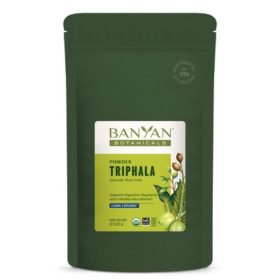 Banyan Botanicals Triphala Powder - Organic Digestion Supplement with Amla, Haritaki & Bibhitaki Digestion, Colon Support & Healthy Gut Microbiome* 1/2 lb Non-GMO Sustainably Sourced Vegan