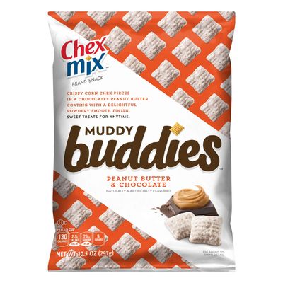 Chex Mix, Muddy Buddies, Peanut Butter and Chocolate, 10.5 Ounce (Pack of 4)