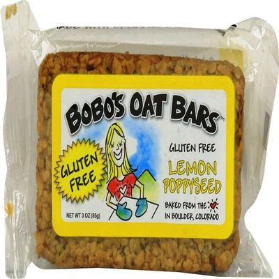 BOBO'S OAT BARS Gluten-Free Poppyseed, Lemon, 3-Ounce (Pack of 6)