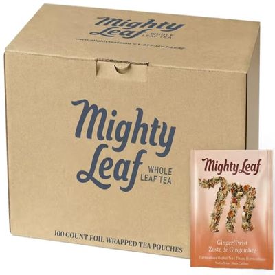 Ginger Twist - Mighty Leaf (100 Foil Wrapped Tea Pouches)
