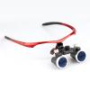 Smedent Dental Surgicial Loupe Loupes 2.5X Magnification 16.5" (420mm) Working Distance Burgundy Goggles view 1