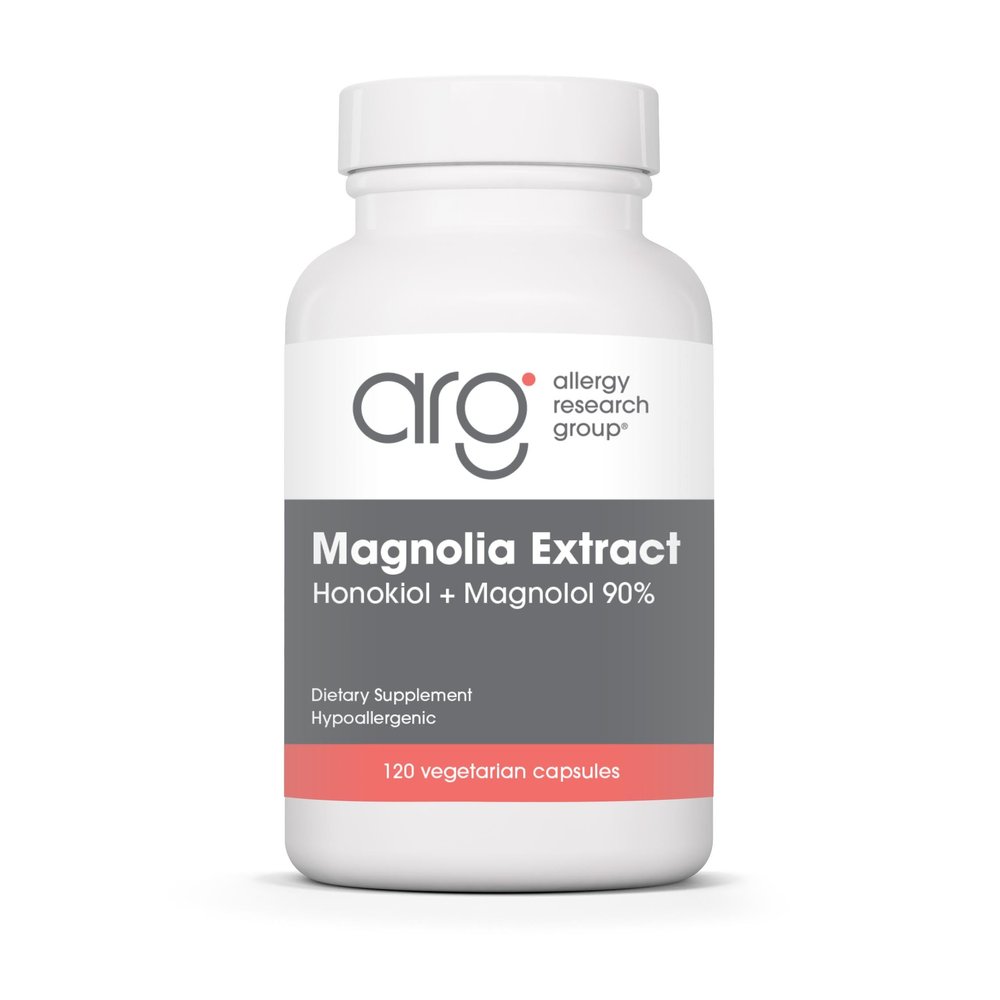 Allergy Research Group Magnolia Extract - Delivers 200 mg Magnolia Bark with 90 Percent Honokiol & Magnolol - Supports Stress Balance, Calm & Restfulness - 120 Servings - 120 Capsules