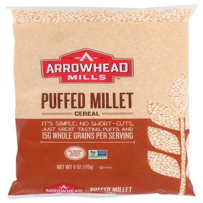 Arrowhead Mills Whole Grain Puffed Millet Cereal, 6-Ounce Bags ( pack of 36)