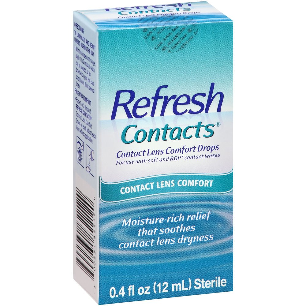 REFRESH Contacts Contact Lens Comfort Moisture Drops 0.40 oz (Pack of 2)