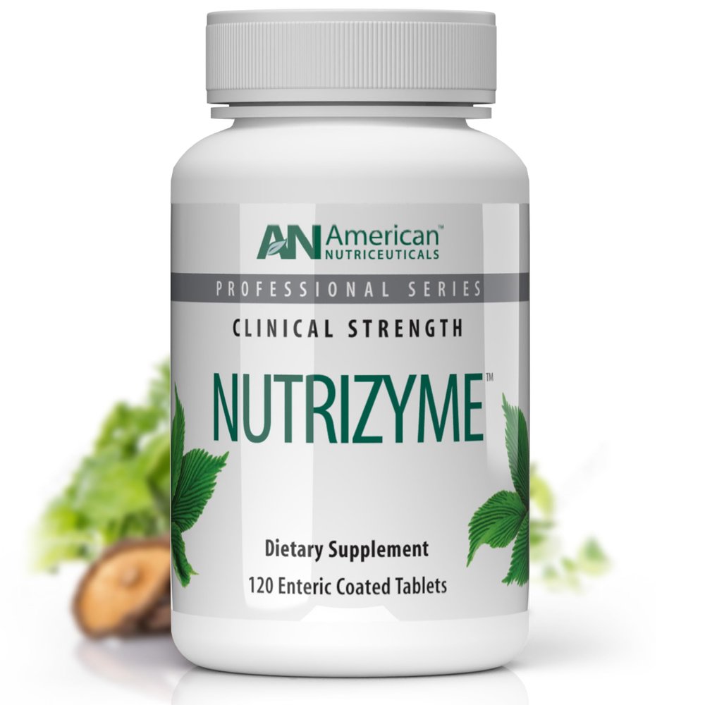 American Nutriceuticals  Nutrizyme  120 Tablets  Professionally Formulated Proteolytic Enzyme Complex  Supports Immunity, Circulation & Metabolic Balance