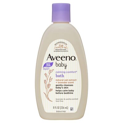 Aveeno Baby Calming Comfort Bath with Relaxing Lavender & Vanilla Scents, Hypoallergenic & Tear-Free Formula, Paraben- & Phthalate-Free, 8 fl. oz