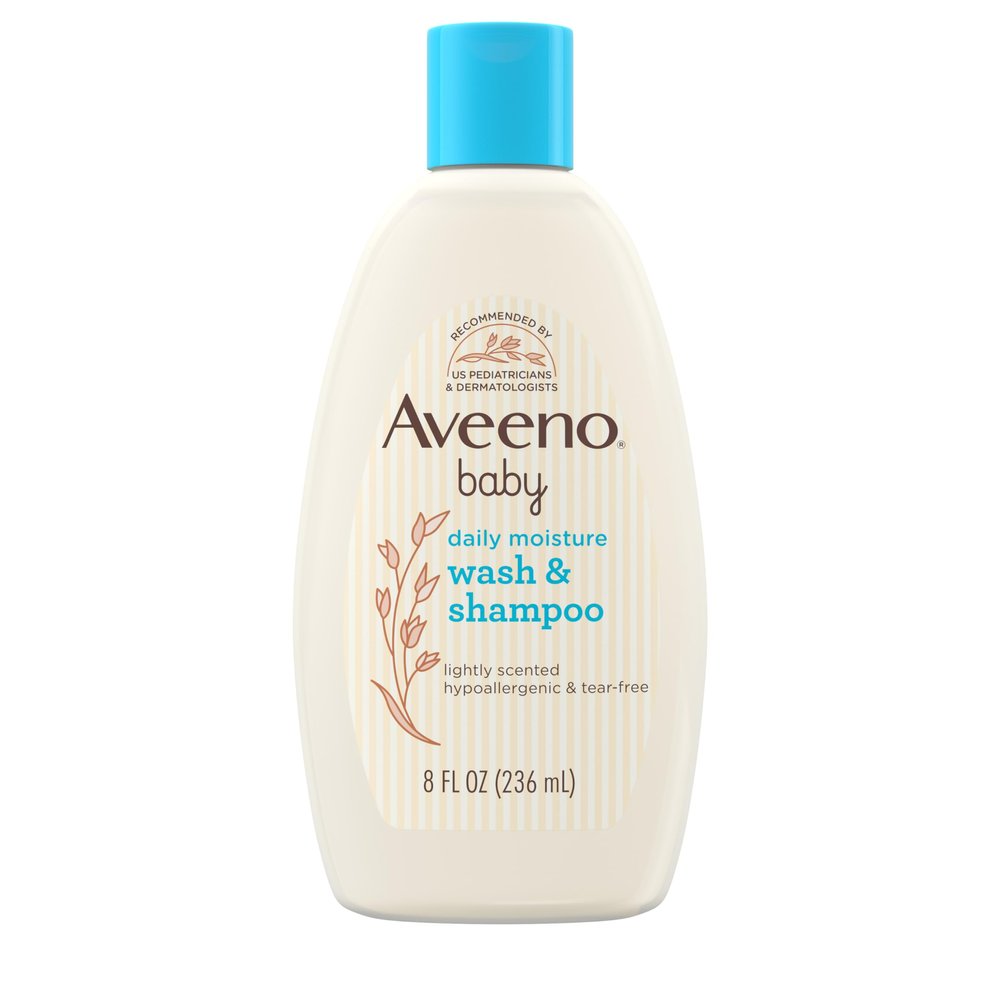 Aveeno Baby Daily Moisture Body Wash & Shampoo, Lightly Scented, 8 fl oz