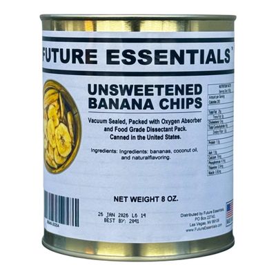 1 Can of Future Essentials Canned Dehydrated Unsweetened Banana Chips