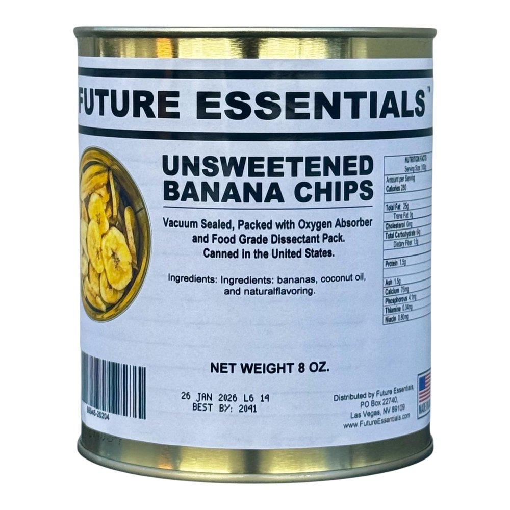 1 Can of Future Essentials Canned Dehydrated Unsweetened Banana Chips