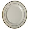 10 Inch Silver Splendor Bone with Gold Band Plate - 120 per case view 1