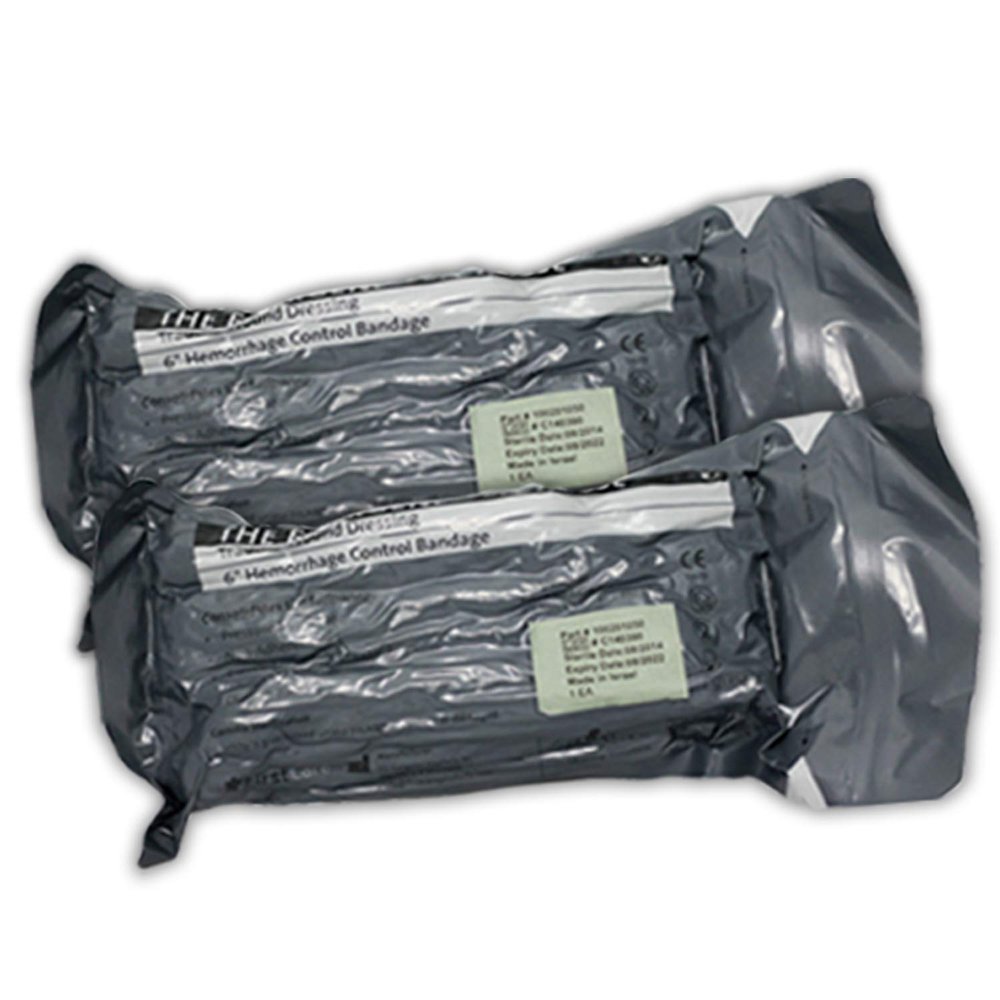 2 X Ever Ready First Aid Israeli Bandage Battle Dressing First Aid Compression Bandage, 6 Inch