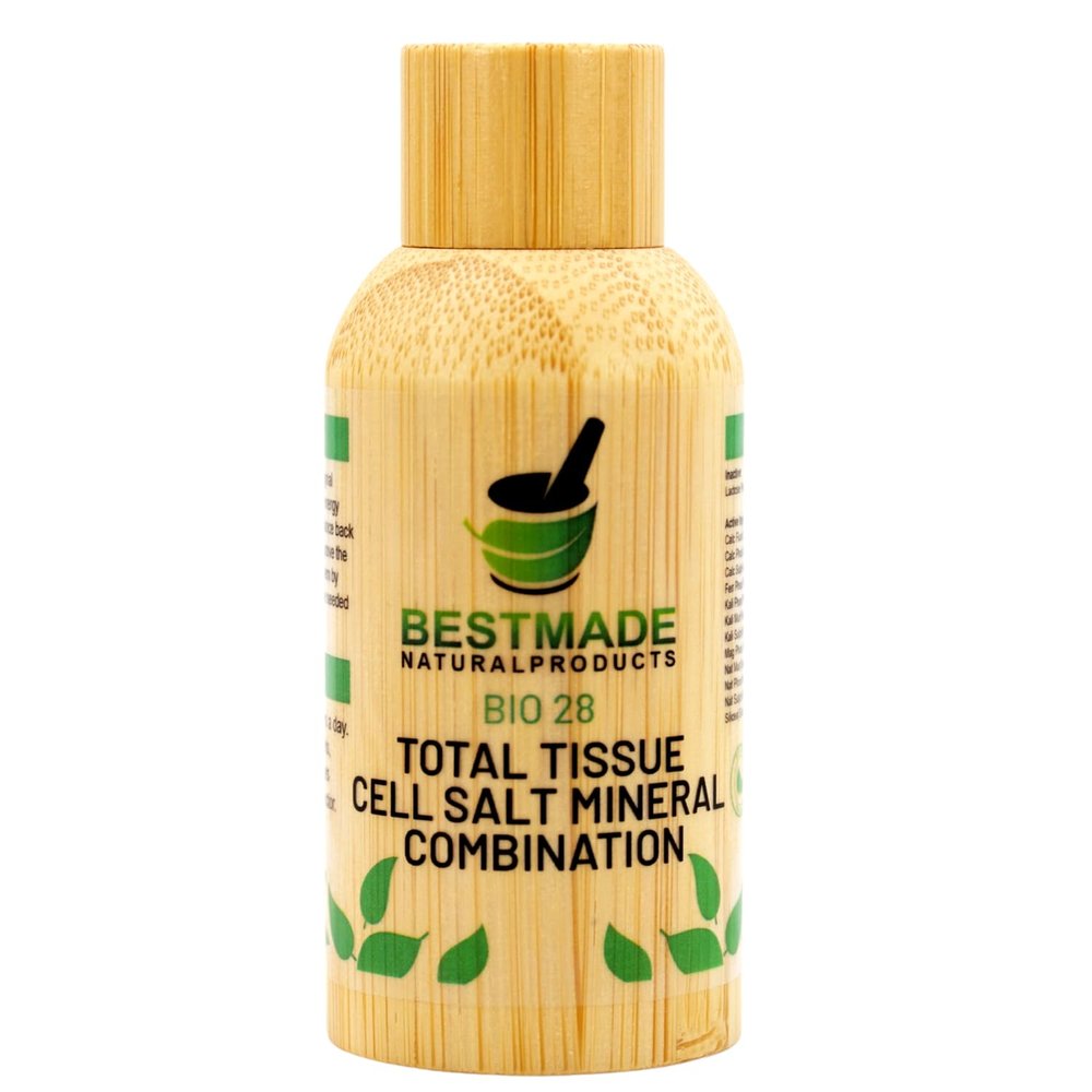 Bestmade Total Tissue Cell Salt Mineral Combination BIO28 - Helps Your Body Absorb and Use Nutrients, Increases Energy Levels, Helps Improve Sleep Patterns, Overall Health and Vitality, 350 Pellets