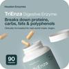 TriEnza Digestive Enzymes for Women and Men Digestive Enzyme Supplements for Proteins, Carbs, Fats & Polyphenols Digestion  Help Break Down Wheat, Dairy, Soy & Meats - Health Supplement,90 Capsules view 2